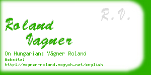 roland vagner business card