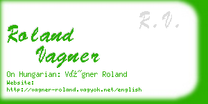 roland vagner business card